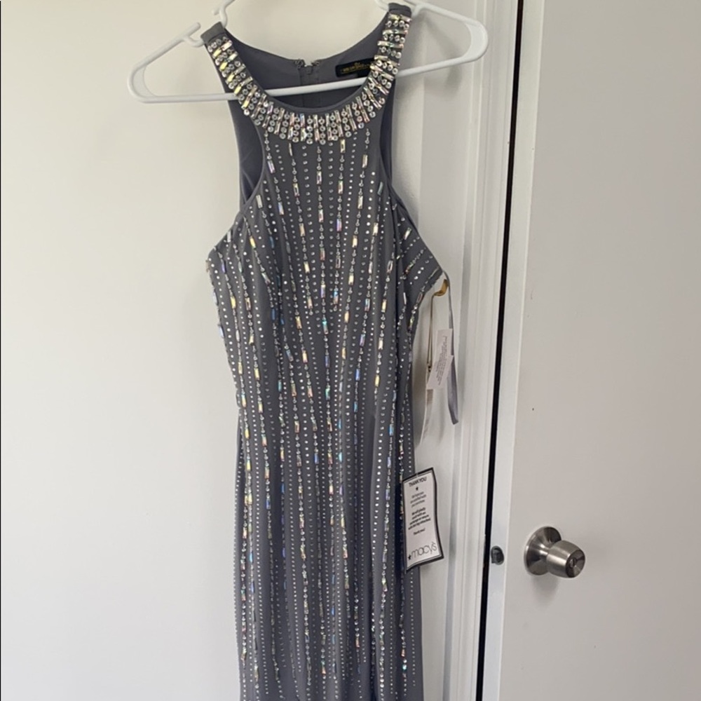 Gray prom dress size 3 new with tags